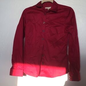 Red banana republic fitted button down